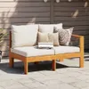 Design Gartensofa mit 1 Armlehne 2-Sitzer Massivholz Produktbild-Vorschau 1