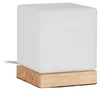 Stolná lampa Relaxdays Cube, E14, drevená základňa a matné Náhľad obrázku produktu 10