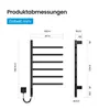 Heilmetz Elektrischer Handtuchheizkörper 78x45 cm Schwarz, Produktbild-Vorschau 9