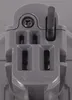 A close-up view of a battery connector with visible contacts and a locking mechanism. Voir les images du produit