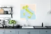 MuchoWow® Poster Karte - Italien - Grün 75x75 cm - Wand Produktbild-Vorschau 3