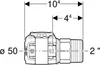 Geberit GE FlowFit, Übergang AG, SiBr, d50mm, R2, 1 Stk. Produktbild-Vorschau 6