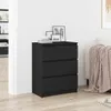 vidaXL Sideboard Schwarz 60x35x76 cm Holzwerkstoff Produktbild-Vorschau 4