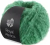 A ball of green yarn with a black label. Produktbild-Vorschau
