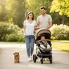 Wózek dziecięcy Summer Baby SEMPRE brązowy z kołami EVA i Podgląd zdjęcia produktu 2