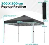 COSTWAY Pavilon 3x3m, skládací pavilon odolný proti zimě, Náhled obrázku produktu 3