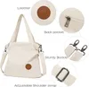 Borsa a mano Ladies Canvas Shoulder Crossover Bag 41cm Blu Anteprima dell’immagine prodotto 5