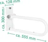 RIDDER Stützklappgriff 55,5 cm 100 kg A0130101 Produktbild-Vorschau 6