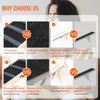 A collage of images highlighting the features and benefits of a pet ramp, with a woman in the background. Anteprima dell’immagine prodotto