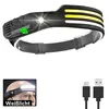1*LED Stirnlampe, Sensorscheinwerfer USB wiederaufladbar Produktbild-Vorschau 3