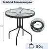 COSTWAY Table de jardin 70x70x71cm, table de bistrot en Voir les images du produit 3