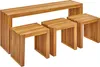 BELIANI Gartenmöbel Set Hellbraun Akazienholz 3-Sitzer Produktbild-Vorschau 1