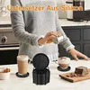Glasuntersetzer Silikon 10er Set mit Halter, schwarz, Produktbild-Vorschau 2