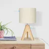 Lampa nocna EDISHINE, lampa stołowa z drewna, oprawka E27, Podgląd zdjęcia produktu 6