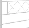 vidaXL Postel s čelem kovová bílá 200x200 cm Náhled obrázku produktu 8