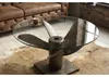 Ronde salontafel ALUMIA 70 cm gehard glas en aluminium Productafbeelding-voorbeeld 5