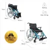 Fauteuil roulant Pliable Aluminium Léger Manuel Avec Freins Voir les images du produit 2