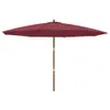 vidaXL Ombrellone con palo in legno rosso Bordeaux 400x273 Anteprima dell’immagine prodotto 1