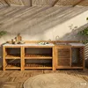home24 Gartenspültisch - Akazie Massiv - Beige Produktbild-Vorschau 5