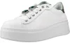 Damen Sneaker Pia302a aus Leder in Weiß mit Plateausohle Produktbild-Vorschau 1
