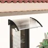 Outsunny Haustürvordach - Transparent - Schwarz - L100 x Produktbild-Vorschau 14