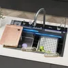 Küchenspüle, Einbauspülbecken, Smartes Wasserfall Produktbild-Vorschau 8