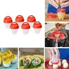 6 Stück Eier Kocher Silikon BPA Frei Eikocher Dampfgarer Produktbild-Vorschau 1