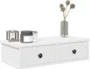 vidaXL Scaffale a muro con cassetti bianco 60x28x15 cm Anteprima dell’immagine prodotto 3