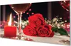 Glasbilder 120x60 Wandkunst Roses Kerze Glas Produktbild-Vorschau 1