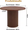 Runder Esstisch Ø 100 cm Walnuss-Optik – Moderner Produktbild-Vorschau 4