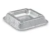 100x Alu Aschenbecher aus kräftigem Aluminium eckig 12,6 x Produktbild-Vorschau 1