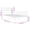 Bettgestell mit Kopf- und Fußteil Metall Schwarz 100x190 cm Produktbild-Vorschau 8