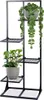 Blumenständer aus schwarzem Metall, 4 Ebenen, 102 cm Produktbild-Vorschau 1
