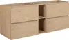 A wooden bathroom vanity cabinet with drawers and open shelves. Náhled obrázku produktu
