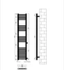 Badheizkörper Schwarz matt 600 x 1750 mm – Produktbild-Vorschau 7