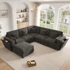 Merax Modulares 6-Sitzer Soffa, U-Ecksofa mit USB & Type-C, Produktbild-Vorschau 4