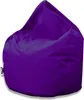 A purple beanbag chair.
