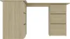 A light oak corner desk with drawers. Produktbild-Vorschau