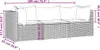 vidaXL 3-tlg. Garten-Lounge-Set mit Kissen Braun Poly Produktbild-Vorschau 7