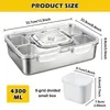 Edelstahl Snackbox mit 8 Fächern und Deckel, Produktbild-Vorschau 2