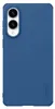 A dark blue phone case with a textured surface and a camera cutout is shown against a white background. Produktbild-Vorschau