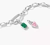 Ciondolo a forma di cuore in argento con pietra Anteprima dell’immagine prodotto 3