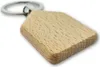 CombiCraft Holz Schlüsselanhänger Haus 45x35 mm - 25 Stück Produktbild-Vorschau 3