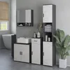 A modern bathroom vanity set with a sink, cabinets, and a tall storage unit. Produktbild-Vorschau