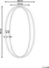 Diagram showing the dimensions of an oval mirror. Náhled obrázku produktu