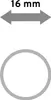 A graphic showing a measurement and a ring. Produktbild-Vorschau