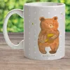 Mr. & Mrs. Panda Pott Bär Honig - Grau Pastell - Geschenk, Produktbild-Vorschau 2