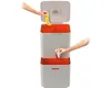 A multi-compartment recycling bin with hands adding waste. Podgląd zdjęcia produktu