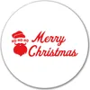Huuraa Aufkleber Ho Ho Ho Santa Merry Christmas 10cm rund Produktbild-Vorschau 1