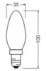 6x LED-Lampe E14, "Świeczka" B35, 4,2W = 40W, 470lm, 2700K Produktbild-Vorschau 5